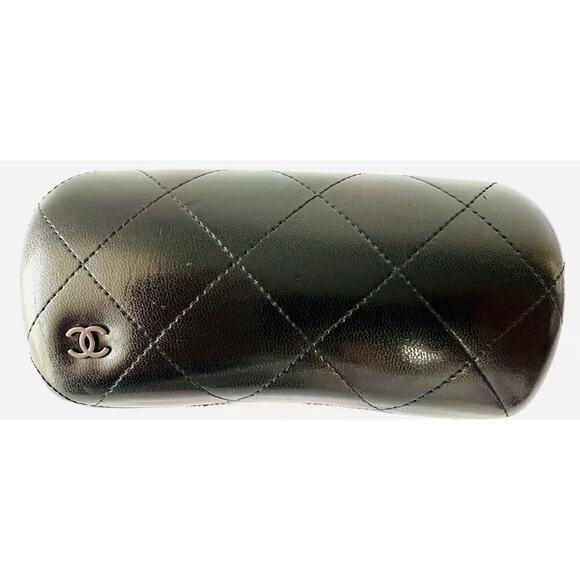 Chanel Sunglasses Women's Oversized Round Frames Navy Gold CC Sides Original Box - Picture 5 of 8